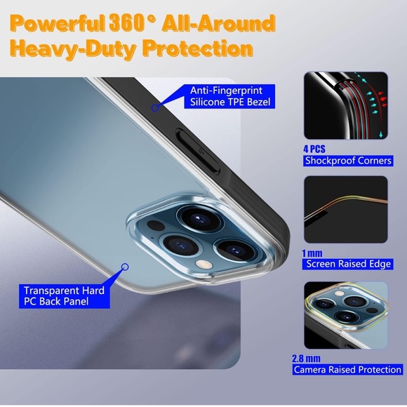 QHOHQ Breakthrough Series Case Compatible with iPhone 13 Pro 6.1" - Picture 4 of 6